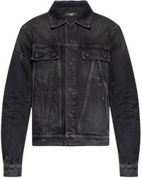 Amiri - Distressed-Effect Denim Jacket - Lyst