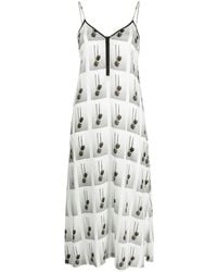 Palm Angels - Palm-Tree Midi Dress - Lyst