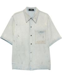 Amiri - Crystals Os Denim Shirt - Lyst