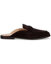 GANT - Suede Flat Mules - Lyst
