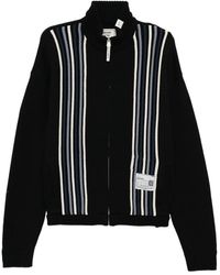 Maison Mihara Yasuhiro - Stripe-Detail High-Neck Cardigan - Lyst