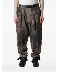 Yohji Yamamoto - Buttoned Patterned Trousers - Lyst