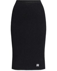 Amiri - Gonna Ma Midi Con Ricamo - Lyst