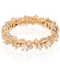 Suzanne Kalan - 18kt Yellow Gold Icon Baguette Diamond Ring - Lyst