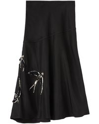 Jil Sander - Sequin-embroidered Asymmetric Flared Midi Skirt - Lyst