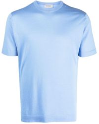 John Smedley - Crew-neck Cotton T-shirt - Lyst
