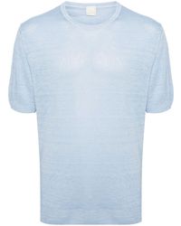 120% Lino - Fein gestricktes T-Shirt aus Leinen - Lyst