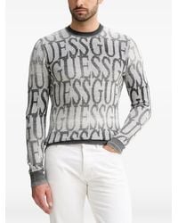 Guess - Logo Crew-Neck Sweater - Lyst