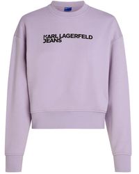 Karl Lagerfeld - Sweatshirt Mit Logo-Print - Lyst
