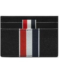 Thom Browne - Pebble-Grain Rwb-Stripe Double Sided Card Holder - Lyst
