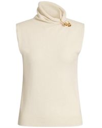 Alberta Ferretti - Safety-Pin Roll-Neck Tank-Top - Lyst