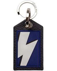Neil Barrett - Thunderbolt-Logo-Patch Keyring - Lyst