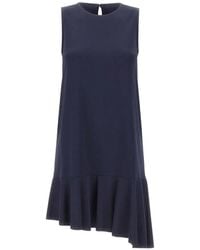 Kaos - Robe Courte À Ourlet Volanté - Lyst