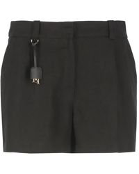 Elisabetta Franchi - Pantalones cortos con pinzas - Lyst