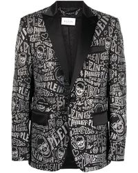Philipp Plein - Logo-Embellished Single-Breasted Blazer - Lyst