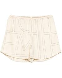 TOTEME - Monogram-Print Shorts - Lyst