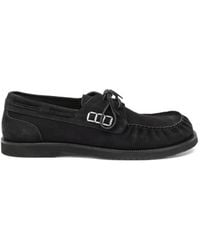 JW Anderson - Lace-Up Suede Boat Shoes - Lyst