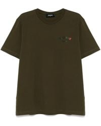DSquared² - T-Shirt Met Rubberen Logo - Lyst