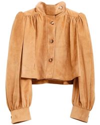 Chloé - Gathered Puff-Sleeve Jacket - Lyst