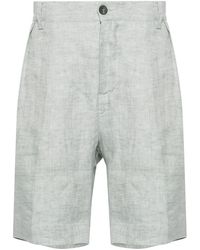 Sease - Herringbone Linen Bermuda Shorts - Lyst