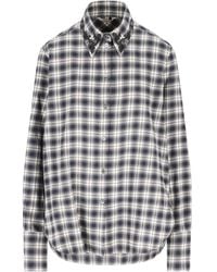 Barena - Geruite Blouse Met Geborduurde Kraag - Lyst