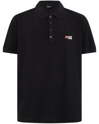 DIESEL - Logo-Patch Short-Sleeve Polo Shirt - Lyst