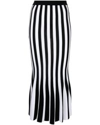Moschino - Striped Knitted Midi Skirt - Lyst