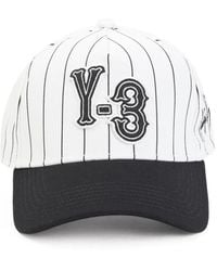 Y-3 - Casquette De Baseball À Rayures Fines Et Logo - Lyst