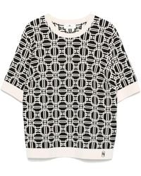 Elisabetta Franchi - ロゴジャカード トップ - Lyst