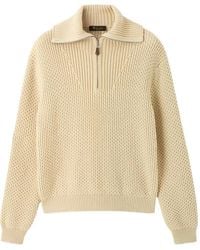 Loro Piana - Pull Shivling En Maille Gaufrée À Col Zippé - Lyst