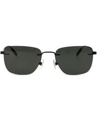 Montblanc - Rimless Rectangle-Frame Sunglasses - Lyst