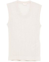 Liu Jo - Haut Côtelé À Design Sans Manches - Lyst