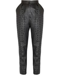 Balmain - Pantalones con efecto de piel de cocodrilo - Lyst