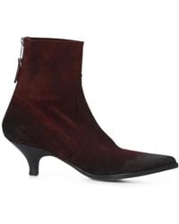 Elena Iachi - Bottines Thais En Daim À Zip Arrière - Lyst