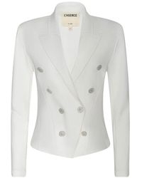 L'Agence - Emerson Ponte Double-Breasted Blazer - Lyst