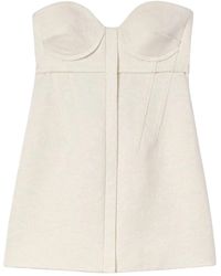 Proenza Schouler - Patterned-Jacquard Bustier Top - Lyst