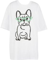 Twinset - Myfo Oversize T-Shirt With Print And Embroidery - Lyst