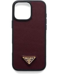 Prada - Saffiano Leather Iphone 16 Pro Max Case - Lyst