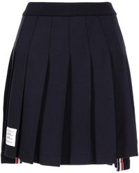 Thom Browne - Logo Patch Pleated Short Skirt - Lyst