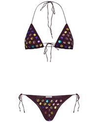 Oséree - Appliqué-Detailed Triangle Bikini - Lyst