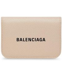 Balenciaga - Portefeuille en cuir à logo imprimé - Lyst