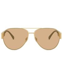 Versace - Occhiali Da Sole Greca Stile Pilota - Lyst
