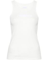 Rabanne - Logo-patch Ribbed Tank Top - Lyst