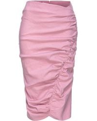 Pinko - Asymmetric Ruched Midi Skirt - Lyst