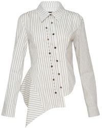 ANDERSSON BELL - Asymmetric Studded Stripe Shirt - Lyst