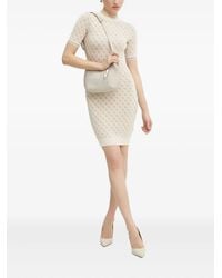Guess - Monogram-Pattern Short-Sleeve Mini Dress - Lyst
