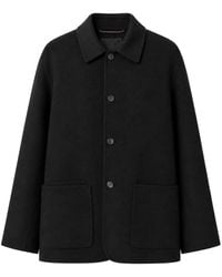 RETORI - Leather-Trim Virgin Wool Coat - Lyst