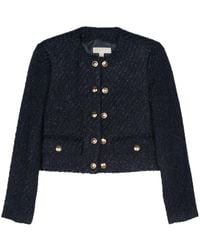 MICHAEL Michael Kors - Cropped Tweed Jacket - Lyst