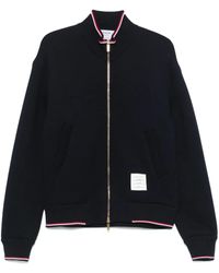 Thom Browne - Rwb-Stripe Knitted Jacket - Lyst