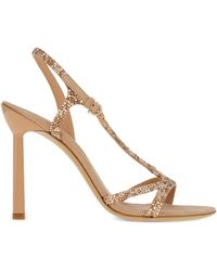 Ferragamo - Gancini 105Mm Crystal-Embellished Sandals - Lyst